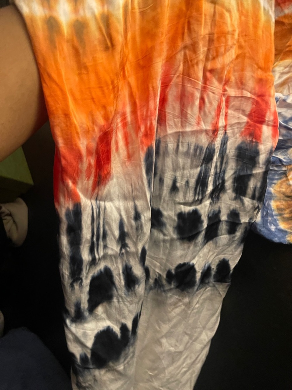Young Fabulous & Broke Tie-Dye Maxi Dress with Deep V and Side Slit - Picture 10 of 12